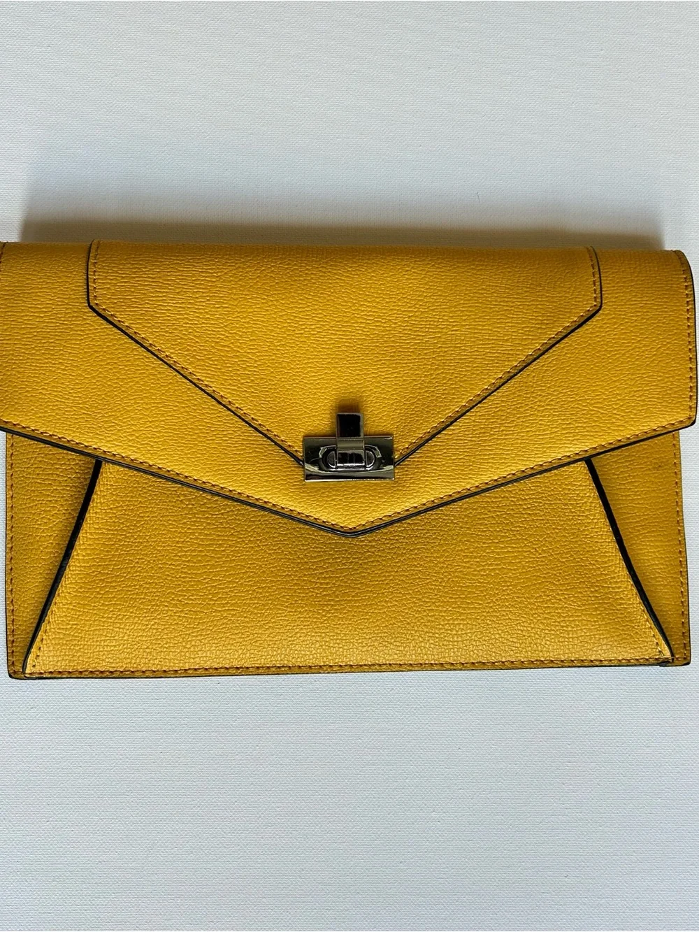 Melie Bianco Yellow Envelope Clutch
